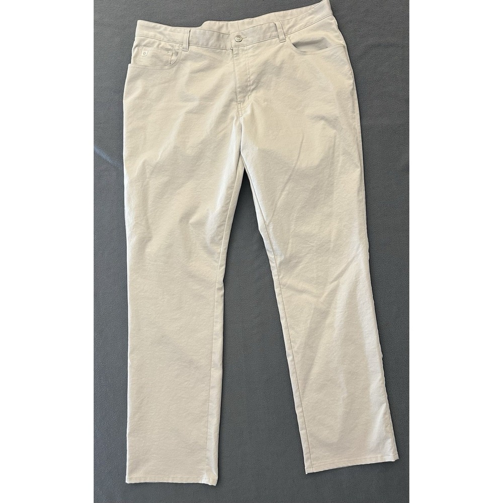 Peter Millar Pants Mens 38x32 Gray EB66 Classic Fit 5 Pocket Stretch Golf Chino
